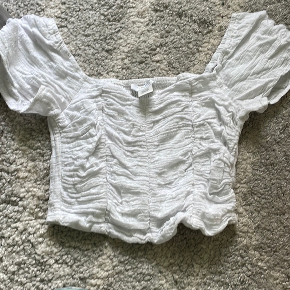 White linen top